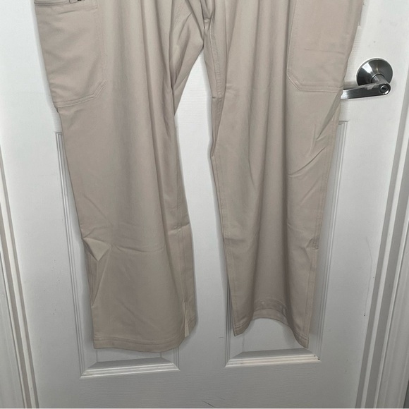 Figs Cairo Cargo Scrub Pants in Slate Gray with Neon Yellow Drawstring 4XLT - Picture 5 of 12